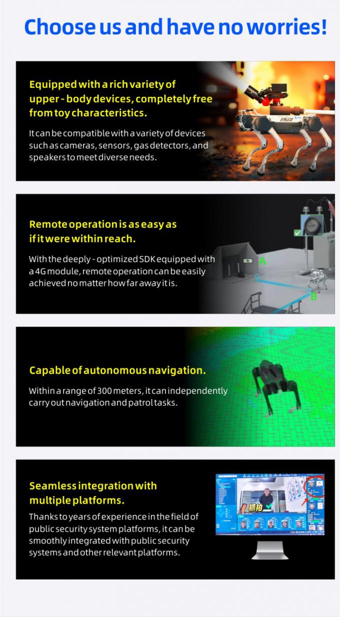OKAF AI 監視 自律型警備パトロールロボット 産業用警備ロボット 犬 スマートセキュリティ 四重ロボット 1