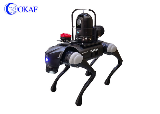 OKAF 空港地下鉄 高速鉄道 バイオミミシカル四足ロボット犬 AI 顔認識 パトロール警備ロボット犬