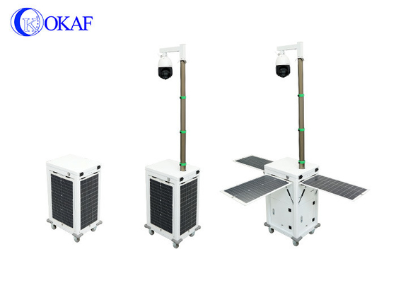 4G AI カメラ 建設現場監視用の太陽光発電のモバイルセキュリティキャビネット